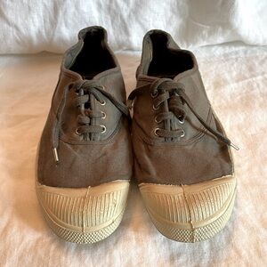 Bensimon Classic tie tennis shoe sneaker in grey 38/8